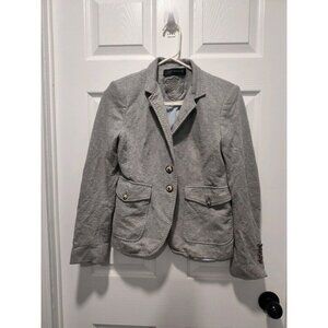 Zara Woman Basic‎ 2 button Gray Knit Blazer Jacket Size Small EUC